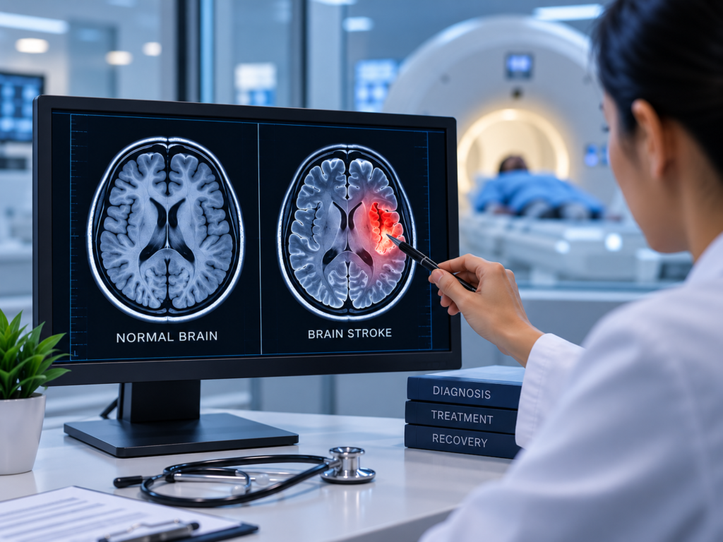 Brain CT and MRI scans used to diagnose stroke